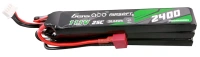 Gens ace 25C 2400mAh 3S2P 11.1V NUNCHUCK 3X Airsoft Gun Lipo Battery with Deans(T) Plug