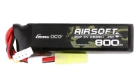 Gens Ace Lipo 800MAH 11.1V 25C 3S1P Airsoft Gun Lipo Battery with mini Tamiya Plug