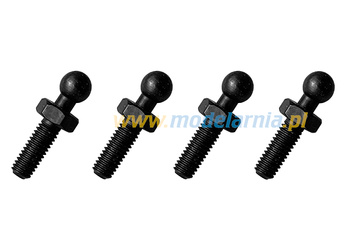 Śruba M3x8mm z kulką 4,0mm (4szt.) | 228857 CONRAD