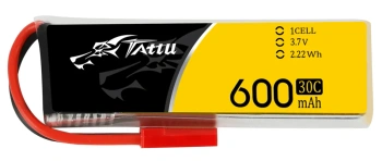 Akumulator LiPo 600mAh 3,7V 1S1P 30C JST BEC | TAA6001S30JS1 TATTU