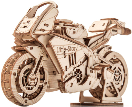 Little Story Drewniane Puzzle Model 3D Motocykl Grand Prix Motor 17,5x6,8x10cm | E021