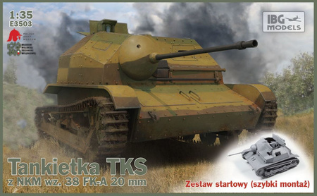 TKS -polska tankietka 20mm NKM wz. 38 FK-A SZYBKI MONTAŻ 1:35 | E3503 IBG