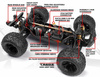 Maverick Quantum2 MT Flux Monster Truck bezszczotkowy 4WD 1:10 (czerwony) | 150405 HPI