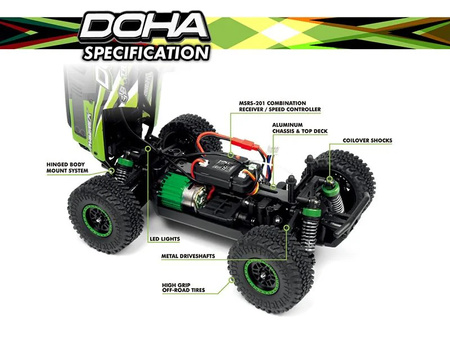 Maverick Doha 1/20 4WD Electric Truck Zielony | 150703 HPI