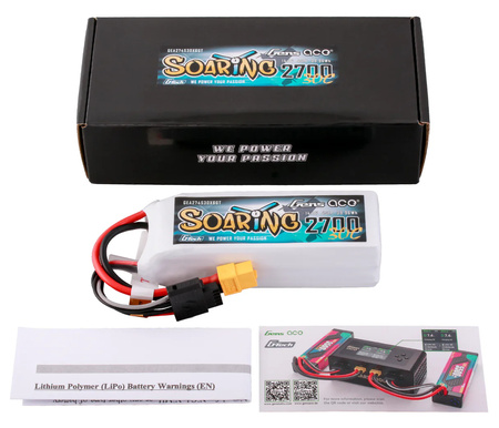 Pakiet LiPo 2700mAh 14,8V 4S1P 30C XT60 (Soaring) | GEA274S30X6GT GENS ACE