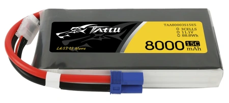 Akumulator LiPo 8000mAh 11,1V 15C 3S1P EC5 | TAA80003S15E5 TATTU