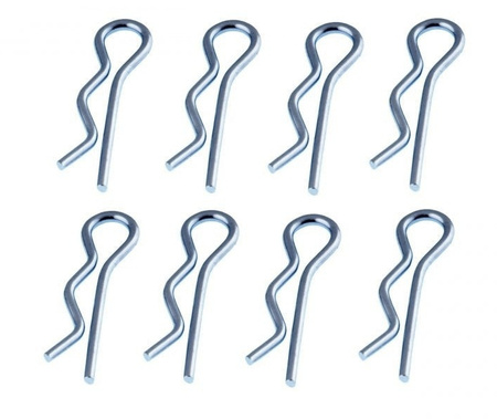 Spinki karoserii (8szt.) srebrne | D0807 MUGEN