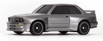 BMW M3 Ravaglia 1989 RTR-X Nano TTR Table Top Racer 1:64 Samochód Zdalnie Sterowany Model RC Srebrny | 160991 HPI RACING