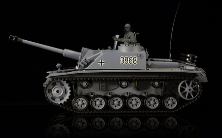 Czołg Zdalnie Sterowany German Stumgeschutz III 1:16 RTR 2,4Ghz Model RC | 3868-1B HENG LONG