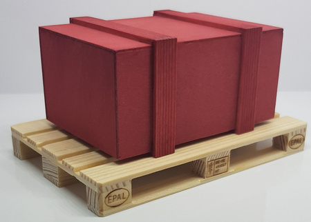 Skrzynia na palecie (1:14) - brązowa | ETB-B012 TINY LOGISTICS