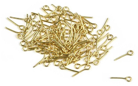 Szpilki z Oczkami Haczyki Mosiężne 0,7x10mm 100szt. | 4704 AMATI