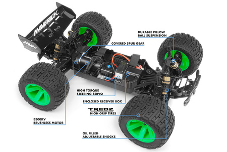 Maverick Quantum XT Flux 80A Stadium Truck 4WD 1/10 (srebrny) | 150208 HPI