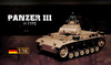 Czołg Zdalnie Sterowany German Tauch Panzer III Ausf.H 1:16 RTR 2,4Ghz Model RC | 3849-1U HENG LONG