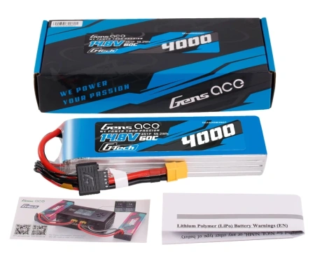Akumulator LiPo 4000mAh 14,8V 60C 4S1P XT60 G-Tech | GEA404S60X6GT GENS ACE