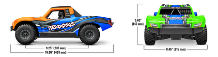 Traxxas Mini Slash 4X4 BL-2S Short Course 1:16 Żółty Samochód Zdalnie Sterowany Model RC | 108164-1-YLW