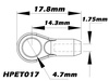Snap kulowy 4,7mm M2,0 (6 szt.) - HPET017 Xtreme