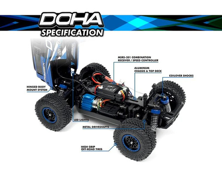 Maverick Doha 1/20 4WD Electric Truck Niebieski | 150700 HPI