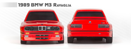 BMW M3 Ravaglia 1989 RTR-X Nano TTR Table Top Racer 1:64 Samochód Zdalnie Sterowany Model RC Czerwony | 160990 HPI RACING