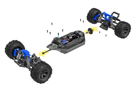 Traxxas Rustler 4X4 BL-2S 1:10 4WD Czerwony Samochód Zdalnie Sterowany Model RC | 67164-4-RED