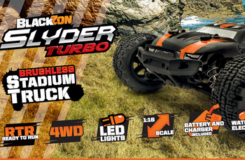 BlackZon Slyder ST Turbo 1/16 4WD 2S Brushless Stadium Truck Pomarańczowy | 540216 HPI