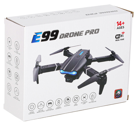 Dron RC E99 Pro Podwójna Kamera HD 720P Headless 2 Akumulatory