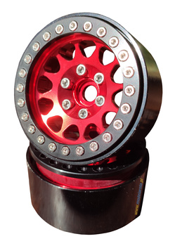 Felga Beadlock Trial 1,9"METAL 4szt. czerwone