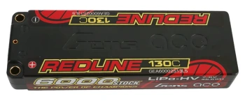 Gens ace Redline Series 6000mAh 7.6V 130C 2S2P HardCase 57# HV Lipo Battery