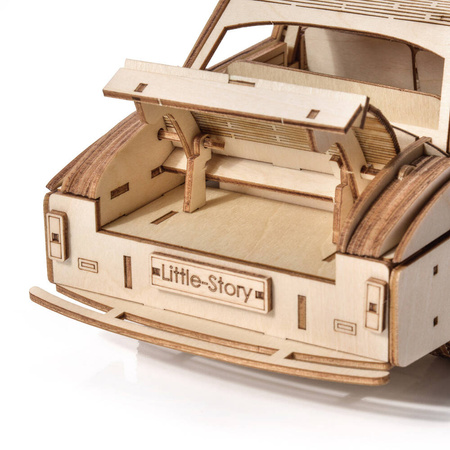 Little Story Drewniane Puzzle Model 3D Samochód FSO Syrena 105 1/16 27,4x10,6x9,5cm | E004