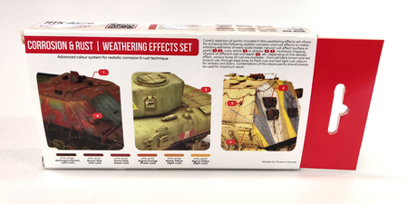 Zestaw farb akrylowych (Corrosion & Rust Weathering Effects Set) | HTK-AS26 HATAKA