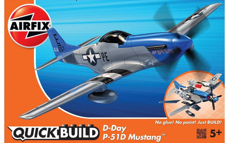 QUICKBUILD D-Day P-51D Mustang Samolot z Klocków | J6046 AIRFIX