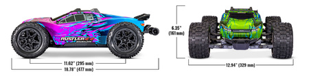 Traxxas Rustler 4X4 Brushless Bezszczotkowy 1:10 2,4GHz Różowy Samochód Zdalnie Sterowany Model RC | 67464-4