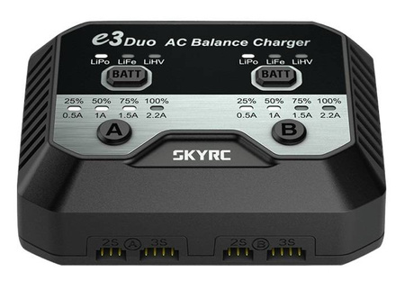 Ładowarka Dwuportowa SkyRC e3 Duo 2x20W LiPo 2S-3S | SK-100164-01 SKYRC