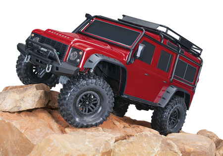 NOWY! TRX-4 Land Rover Defender Bezspinkowy Clipless Body 1/10 (czerwony) | 82256-4 TRAXXAS