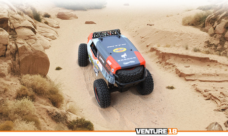 Venture18 U4 Ford Bronco 4400 RTR 4WD 2,4GHz LED 1:18 Crawler Czerwony Samochód Zdalnie Sterowany Model RC | 160887 HPI RACING