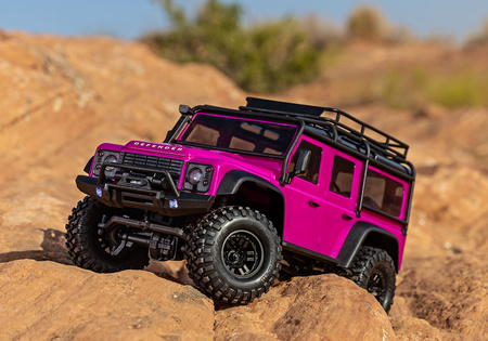 Traxxas TRX-4M Land Rover Defender 1/18 4x4 Crawler RC Różowy Samochód Terenowy Zdalnie Sterowany | 97054-1-PINK