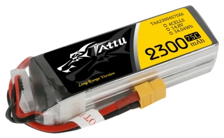 Akumulator LiPo 2300mAh 14,8V 75C 4S1P XT60 | TAA23004S75X6 TATTU