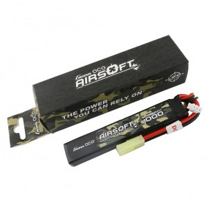 Pakiet LiPo Airsoft 1000mAh 7,4V 2S 25C, Mini Tamiya | GENS ACE