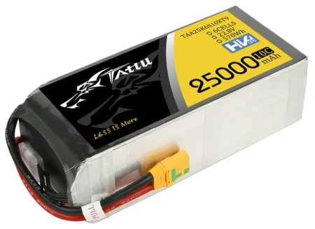 Akumulator LiPo 25000mAh 22,8V 10C 6S1P XT90 HV High Voltage | TAA25K6S10XT9 TATTU