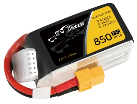 Akumulator LiPo 850mAh 14,8V 75C 4S1P XT60 | TAA8504S75XT6 TATTU