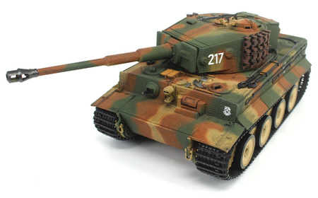 German Tiger 1 Mid Painted Camo RTR 2,4Ghz 1/24 Czołg Zdalnie Sterowany IR Dźwięk Taigen Kamuflaż | 3841-11-M-C HENG LONG