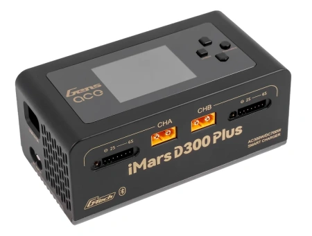 Ładowarka Procesorowa Gens Ace iMars D300 Plus Smart Charger Dual-Channel G-Tech AC/DC 300W/700W Dwukanałowa Czarna | GEA300WPLUS-EB