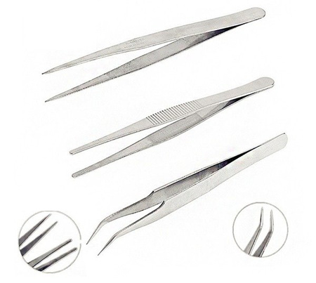 Zestaw pęset (3szt.)