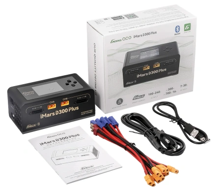 Ładowarka Procesorowa Gens Ace iMars D300 Plus Smart Charger Dual-Channel G-Tech AC/DC 300W/700W Dwukanałowa Czarna | GEA300WPLUS-EB