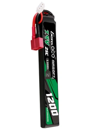 Akumulator LiPo 1200mAh 7,4V 25C 2S1P Dean-T Airsoft Gun | GEA12002S25D GENS ACE