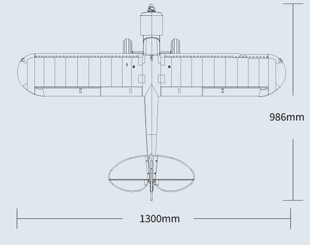 Samolot Zdalnie Sterowany FMS PA-18 Super Cub 1300mm PNP ARF + Żyroskop Reflex V3