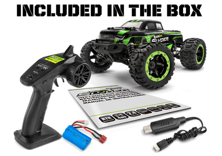 BlackZon Slyder MT Monster Truck 1/16 4WD Czerwony Samochód Zdalnie Sterowany Model RC | 540098