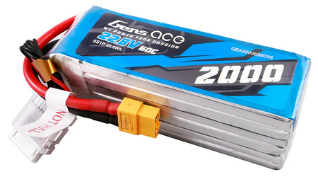 Akumulator LiPo 2000mAh 22,8V 60C 6S1P XT60 High Voltage | GEA20006S60X6 GENS ACE