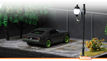 1969 Ford Mustang RTR-X Nano TTR Table Top Racer 1/64 Samochód Zdalnie Sterowany Model RC | 160980 HPI RACING