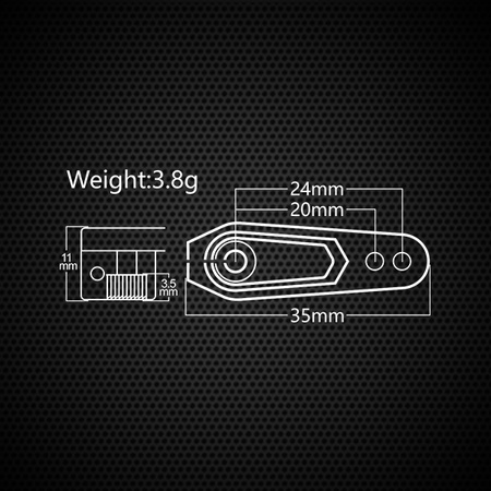 Orczyk serwa aluminiowy 25T | AP2024 POWER HD