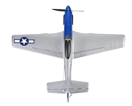 Mini Mustang P51D Scaled Warbird Airplane niebieski RTF (450mm) | TOP097B01 TOP RC HOBBY